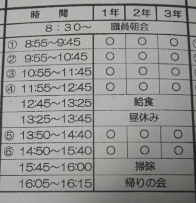 公立小学校の時間割 時間は 画像10例あり 世知note