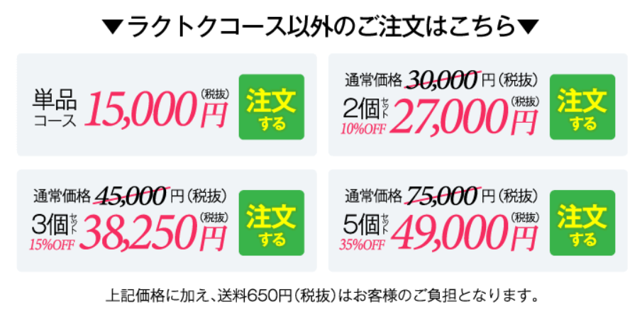 クロノセルのセット購入