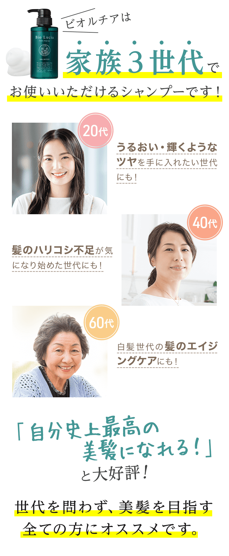 ビオルチアシャンプー 年代